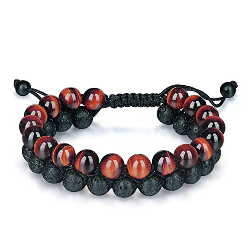 Luxury Tiger Eye & Black Agate Couple Bracelets – Stylish & Protective