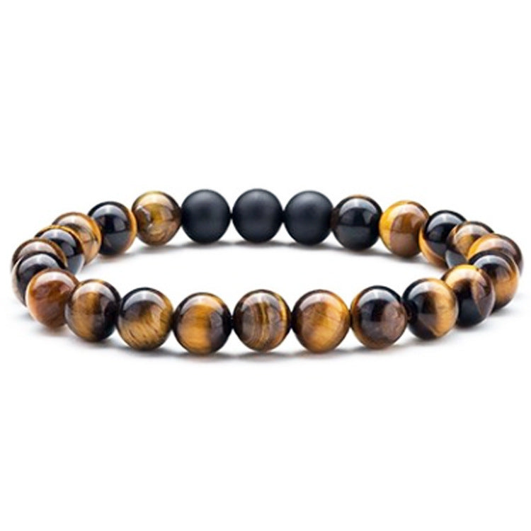 Luxury Tiger Eye & Black Agate Couple Bracelets – Stylish & Protective