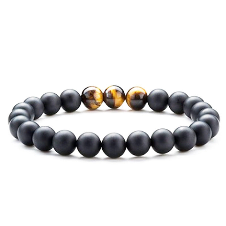 Luxury Tiger Eye & Black Agate Couple Bracelets – Stylish & Protective