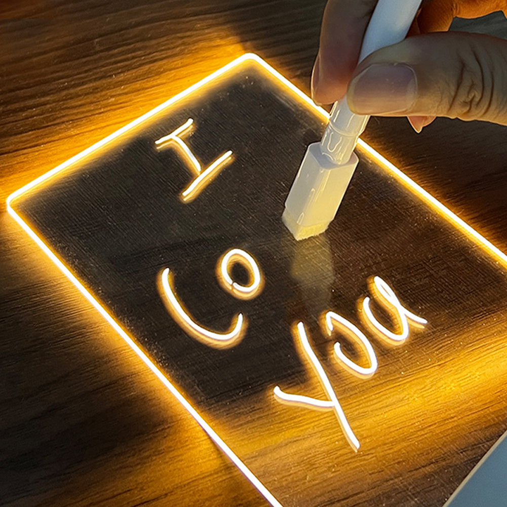 GlowWrite™ LED Message Board - Customizable USB Night Light & Creative Decor