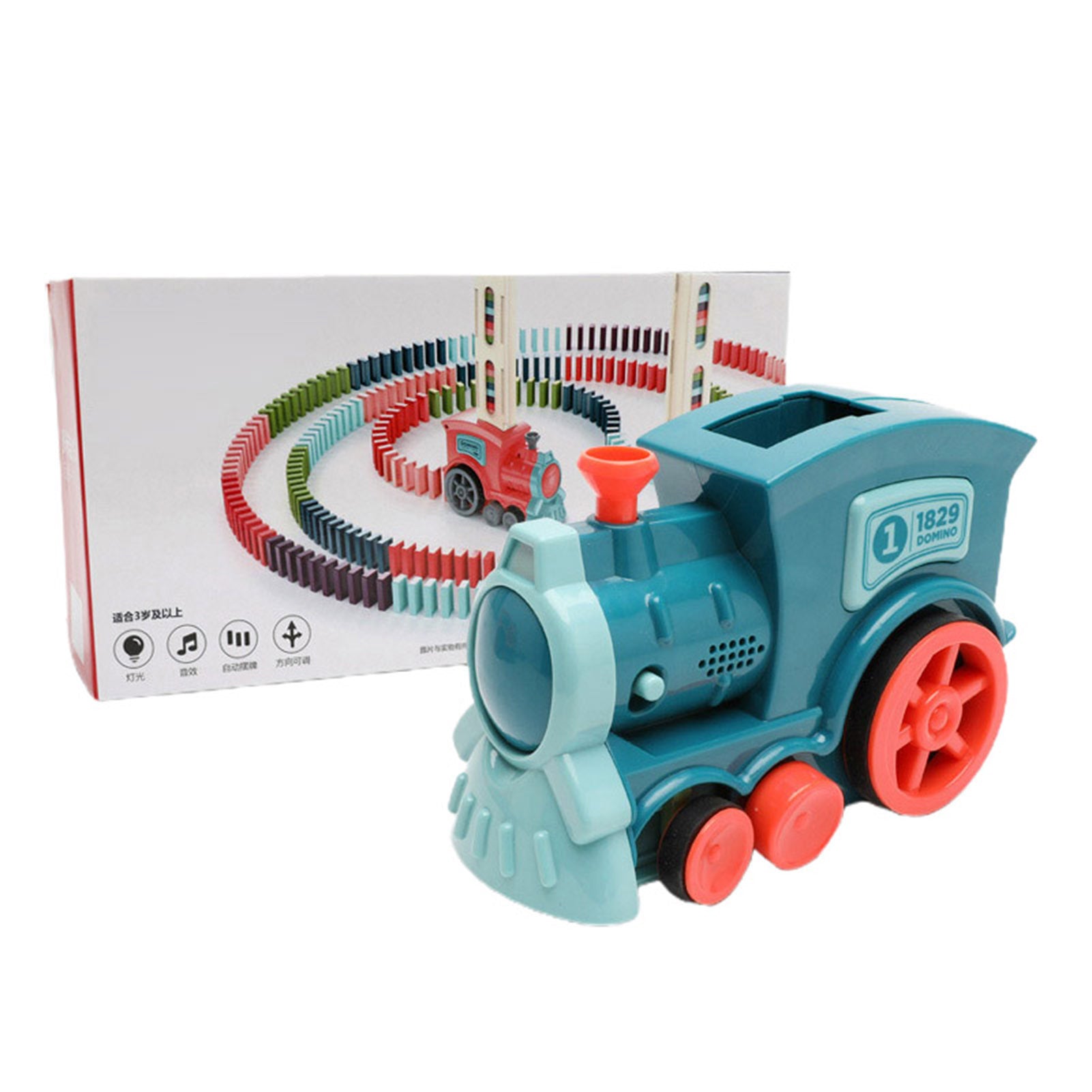 Electric Domino Train : Interactive Baby Puzzle & Building Blocks Set